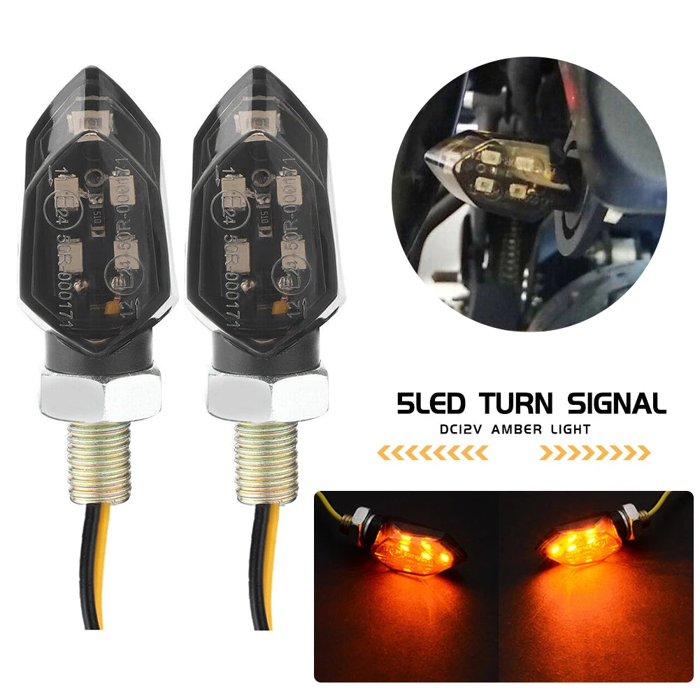 Luci Lampeggianti Mini Universali 12V per Moto
