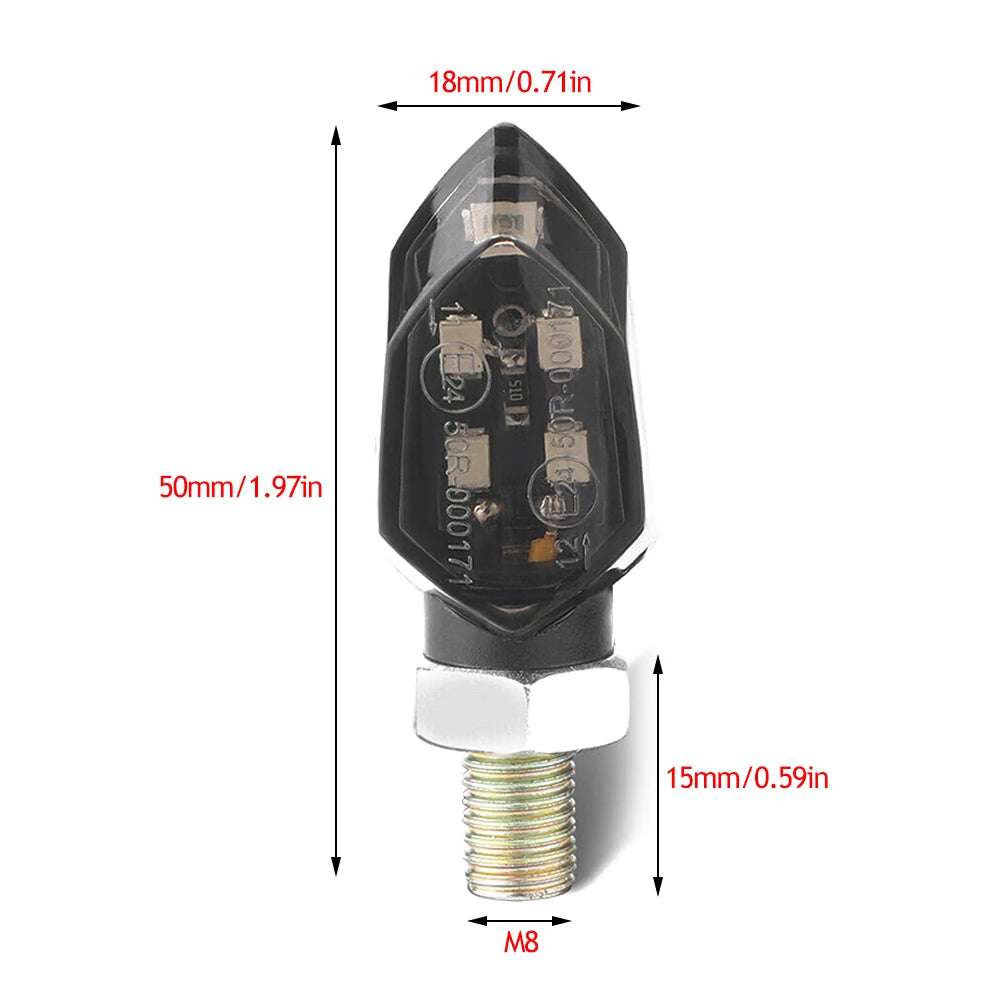Luci Lampeggianti Mini Universali 12V per Moto